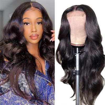 Drivworld remy hair real hair headgear 5*5 body lace closure wig