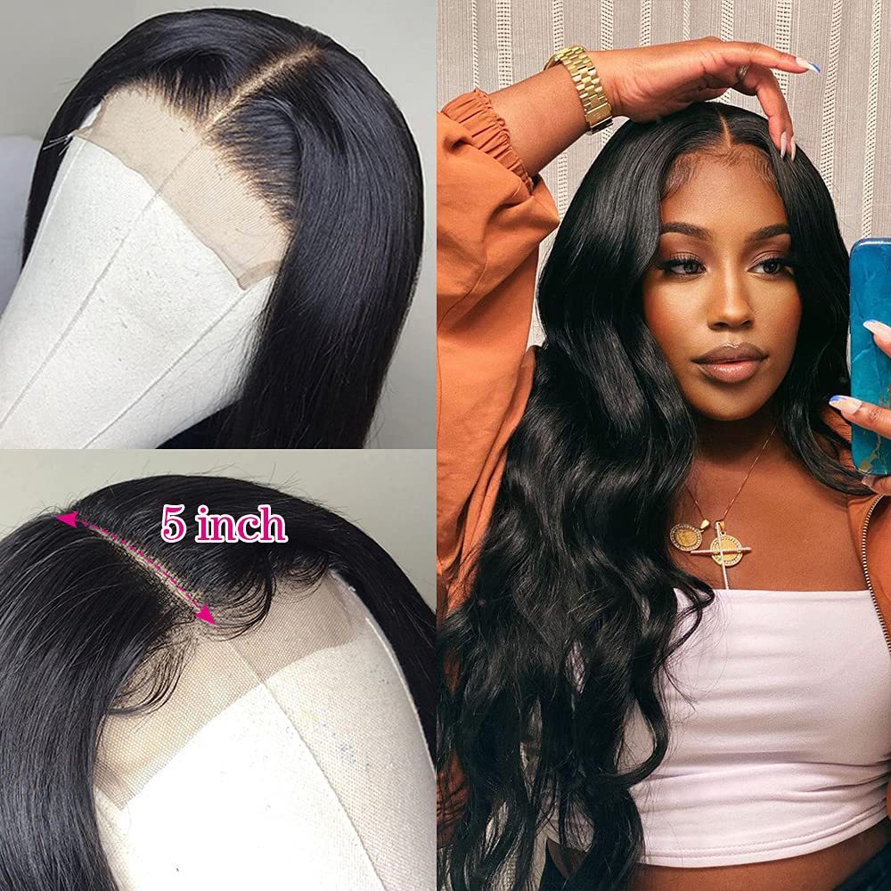 Drivworld remy hair real hair headgear 5*5 body lace closure wig