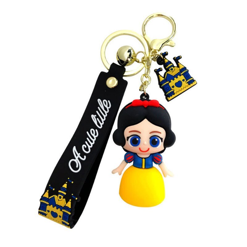 Drivworld Creative Cartoon Snow White Series Keychain Cute Epoxy Keychain Car Bag Pendant Claw Machine Gift
