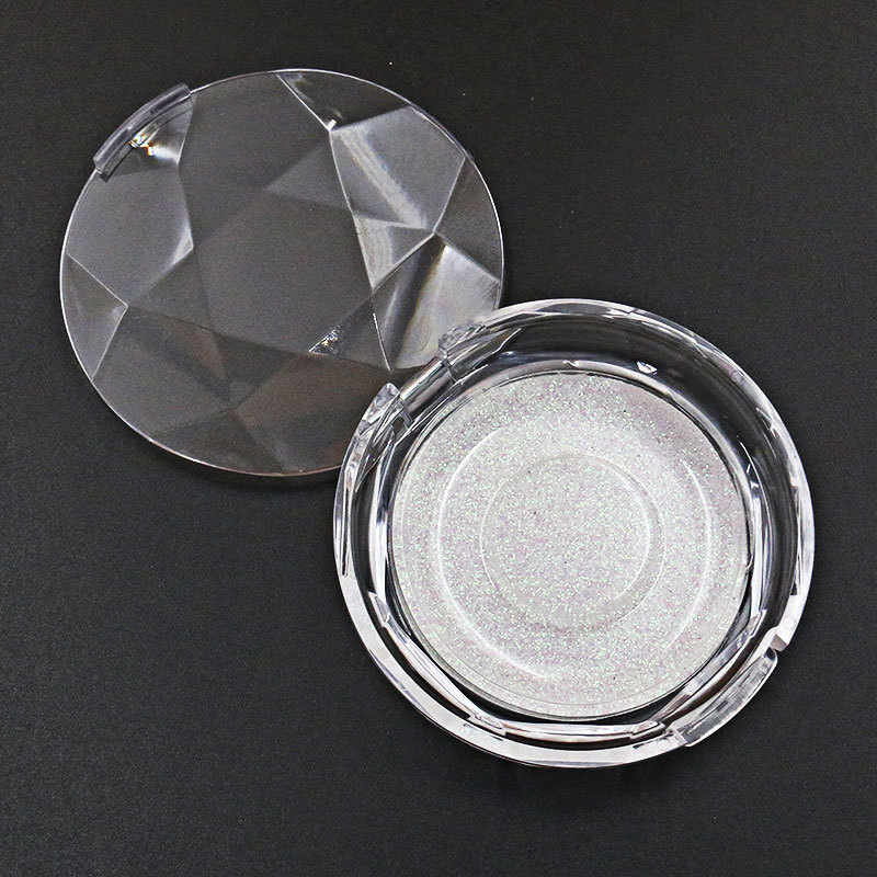 Round transparent eyelash box
