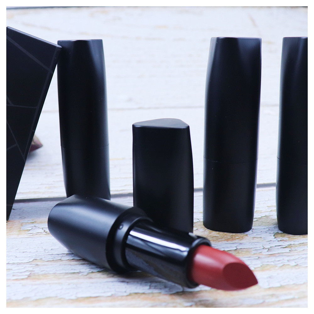 Drivworld Spot 9-color matte velvet lipstick, moisturizing lipstick, black round tube lipstick, neutral without LOGO