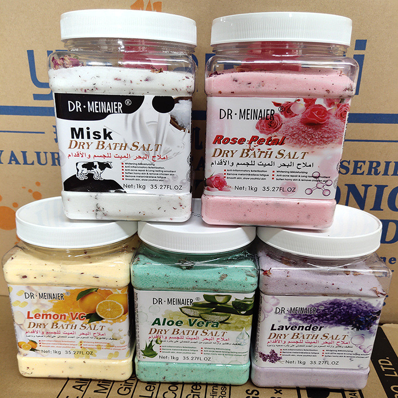 Drivworld 1kg rose bath salt exfoliating mud scrub deep cleansing chicken skin brightening scrub wholesale