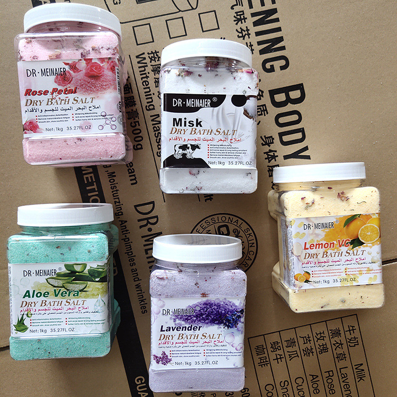 Drivworld 1kg rose bath salt exfoliating mud scrub deep cleansing chicken skin brightening scrub wholesale