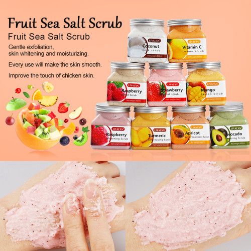 Drivworld Body Scrub 450ml Tropical Fruit Series Scrub softens cuticles and cleans chicken skin