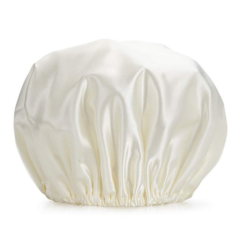 New style ladies double shower cap waterproof shampoo hair care super soft fabric dry hair cap beauty kitchen oil cap