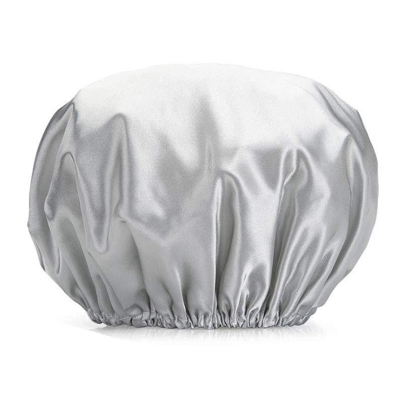 New style ladies double shower cap waterproof shampoo hair care super soft fabric dry hair cap beauty kitchen oil cap