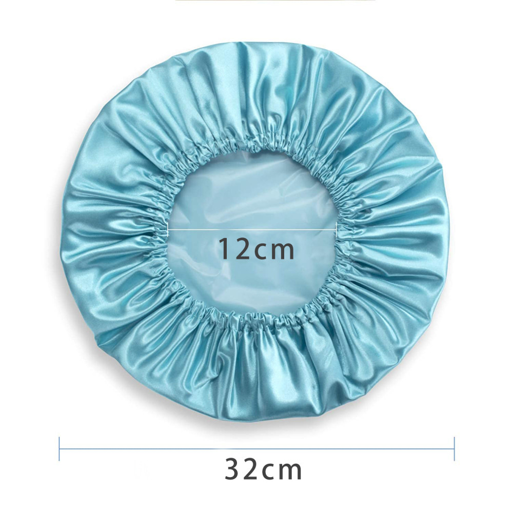 New style ladies double shower cap waterproof shampoo hair care super soft fabric dry hair cap beauty kitchen oil cap