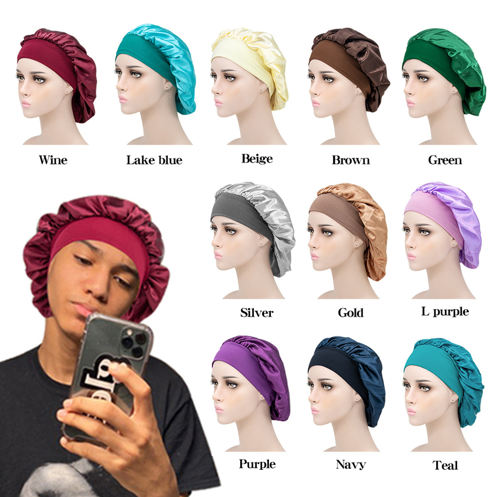 Drivworld New style ladies double shower cap waterproof shampoo hair care super soft fabric dry hair cap beauty kitchen oil cap