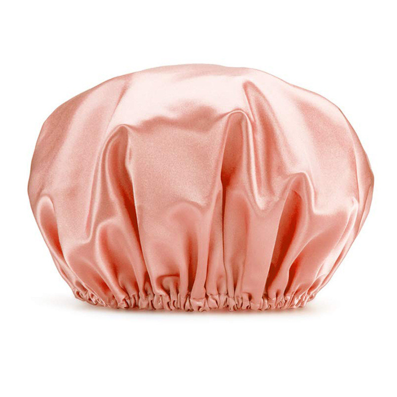 New style ladies double shower cap waterproof shampoo hair care super soft fabric dry hair cap beauty kitchen oil cap