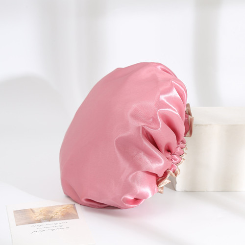 Drivworld 2021 New style ladies double shower cap waterproof shampoo hair care super soft fabric dry hair cap beauty kitchen oil cap