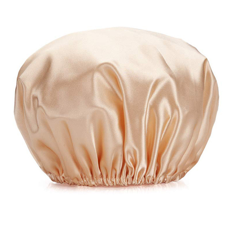New style ladies double shower cap waterproof shampoo hair care super soft fabric dry hair cap beauty kitchen oil cap