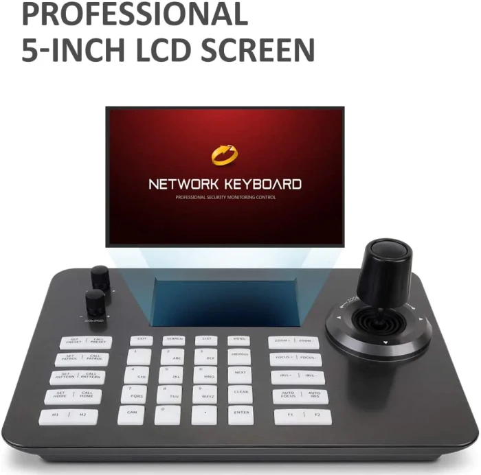 Used Controller - 95% New - 4D Joystick Network PTZ Controller support POE, support ONVIF protocol.