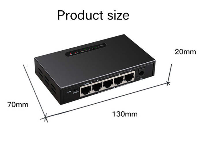 PoE Switch,5-Port 10/100/1000Mbps Unmanaged PoE Switch (4-Port PoE)