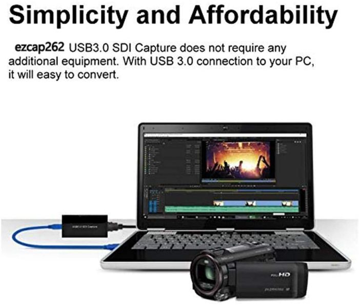 Capture Card, SDI to USB3.0 Capture, USB3.0 SDI Capture with 1080p60