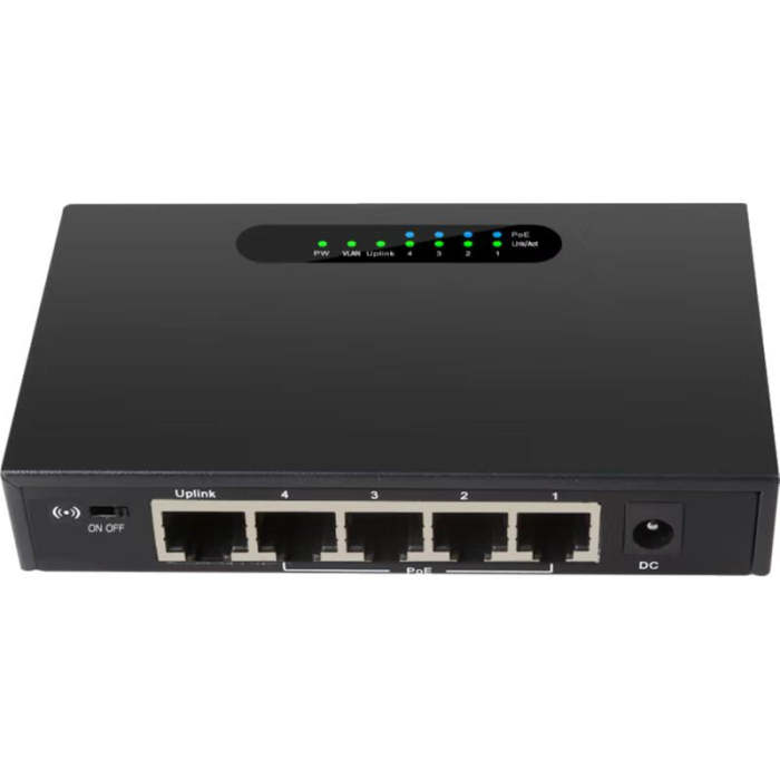 PoE Switch,5-Port 10/100/1000Mbps Unmanaged PoE Switch (4-Port PoE)