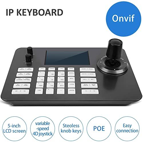 ADKIDO PTZ Camera + PTZ Controller,20X SDI Camera Support Zoom & POE and USB Output with 4D Joystick Keyboard for Live Streaming, Church