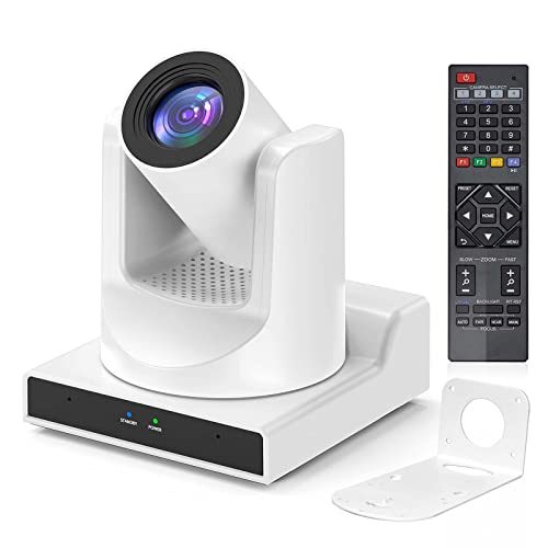 ADKIDO PTZ Camera,20X Optical Zoom AI Tracking Camera Support Zooming Video and POE with Network IP Live Streaming, Simultaneous 3G-SDI and USB Video Output, for Conferences, Church, Teaching