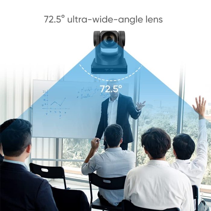 ADKIDO 12X PTZ Camera Optical Zoom 1080P with USB 3.0 Outputs Live Streaming Camera for Church,Conference,Events