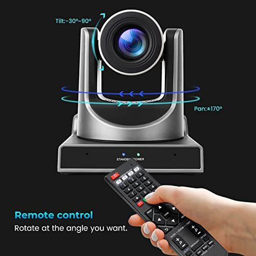 PTZ Camera, 30X SDI Camera Support Optical Zoom Video and POE with Network IP Live Streaming, Simultaneous 3G-SDI and USB Video Output, for Conferences, Church, Teaching