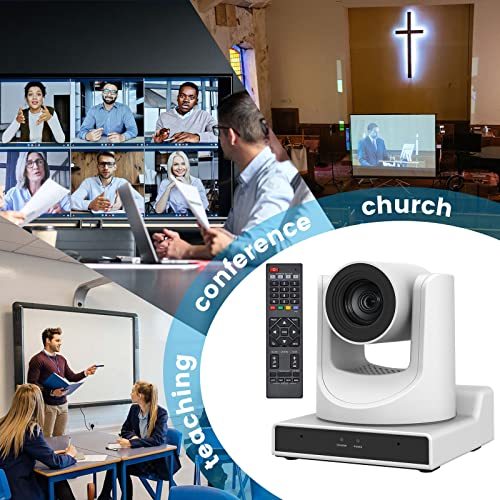 PTZ Camera,30X Optical Camera with IP Live Streaming with Simultaneous 3G-SDI and USB Video Output and Auto-Tracking/Zoom Video/POE/1080P Full HD,HDMI PTZ Camera for Conferences, Church, Teaching