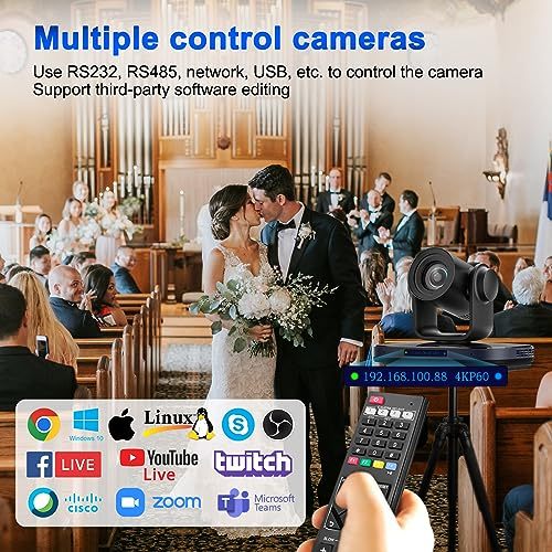 4K NDI PTZ Camera,20X Optical Zoom NDI PTZ Camera,AI Tracking PTZ 4K Camera,3G-SDI,HDMI,USB3.0 and IP Live Streaming Outputs simultaneously,HDMI PTZ Camera for Conference,Church, Events