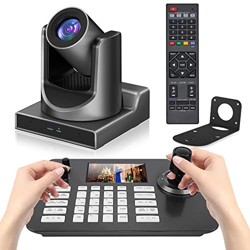 Ptz Camera Bundle,PTZ Controller with 20X Optical Camera with Live Streaming 3G-SDI USB Output and 4D Joystick Controller for Church,Conferences