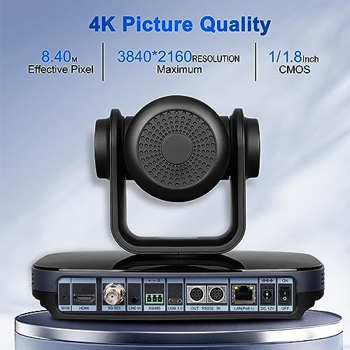 4K NDI PTZ Camera,20X Optical Zoom NDI PTZ Camera,AI Tracking PTZ 4K Camera,3G-SDI,HDMI,USB3.0 and IP Live Streaming Outputs simultaneously,HDMI PTZ Camera for Conference,Church, Events