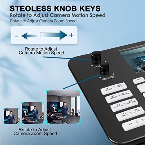 Ptz Camera Bundle,PTZ Controller with 20X Optical Camera with Live Streaming 3G-SDI USB Output and 4D Joystick Controller for Church,Conferences