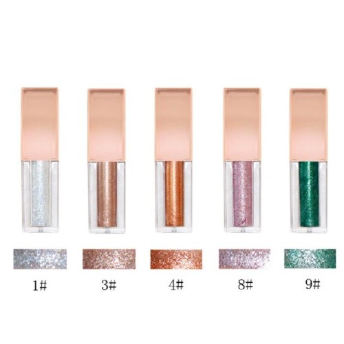 Wholesale Pigmented Liquid Makeup Shimmer Glitter Diamond Eyeshadow Long Lasting  Brightener Beauty Cosmetics Customized Label