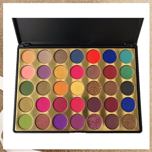 Custom Private Label Beauty 35 Colors Pigmented Shimmer&Matte Makeup Powder Eyeshadow Palette Long Lasting Glitter Cosmetics Set