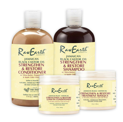 Raw Earth 500ml Black Castor Oil Hair growth Shampoo