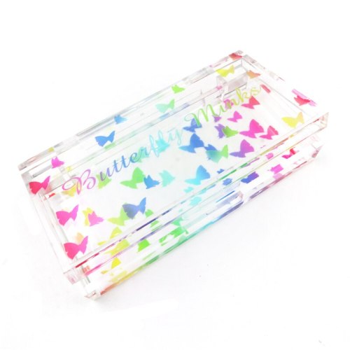 NEW 10/20/50pcs wholesale price eyelash packaging box lash boxes packaging 3D mink lashes butterfly print Acrylic empty case