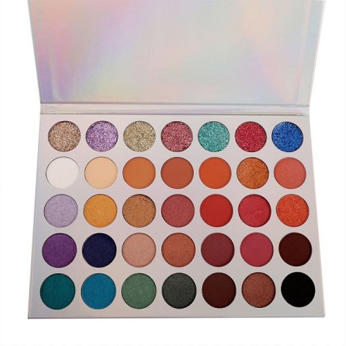 New Style Pigment 35 Colors Eyeshadow Palette Matte Shimmier Glitter Long Lasting Makeup Kit Cruelty Free Whole no logo Custom