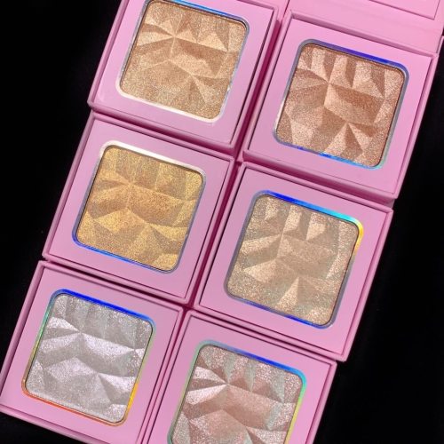 Makeup Pigmented Powder Highlighter Palette Face Brighten Concealer Nude Bronzer Pink Packaging Custom Private Label