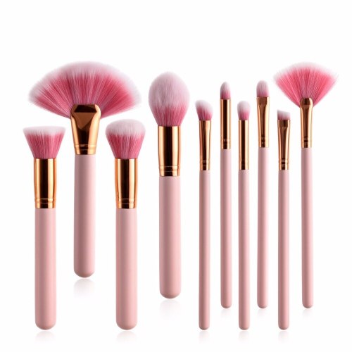 Newest 4/10 Pcs Premium Synthetic Foundation Powder Concealers Eye Shadows Makeup Brush Sets Cosmetic Tool
