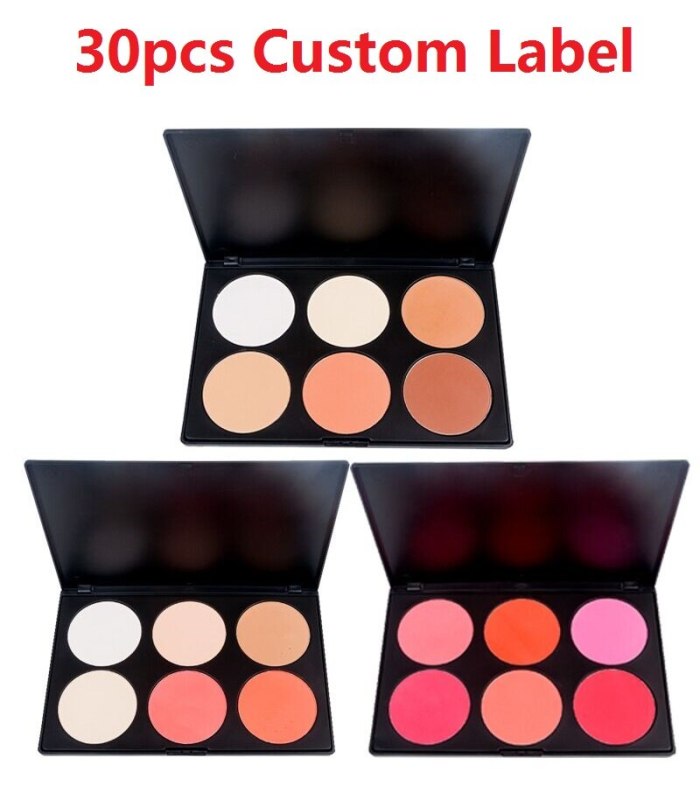 Private Label Beauty Blush Multi Styles Makeup Palette Face Cheek Contour Powder Foundation Blusher Cosmetic Set Wholesale