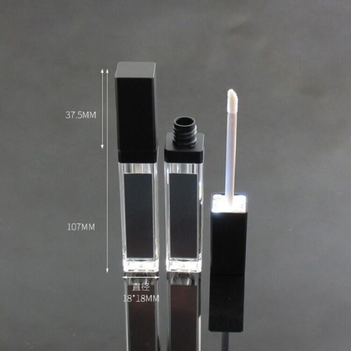 LED Lipgloss Tube with Mirror for Makeup liquid lipstick Lip gloss Packaging Empty Container light Custom Private Label 7 Ml