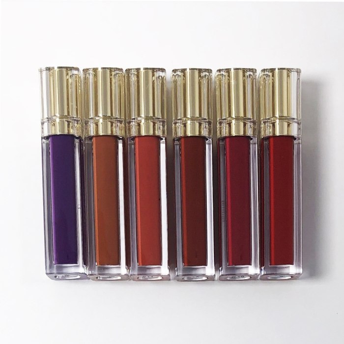 New Gold Custom Matte Liquid Lipstick Sexy Red Nude Velvet Lipgloss Waterproof Long Lasting Pigment Makeup Private Label