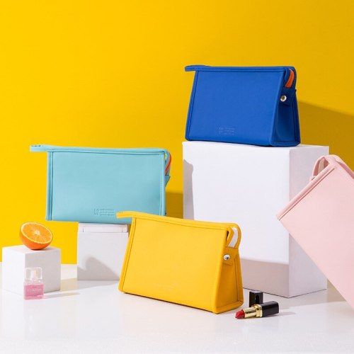 Custom Label Colorful Makeup Bag Organizer Travel Portable Cosmetic Case Waterproof Toiletry Handbag Wholesale