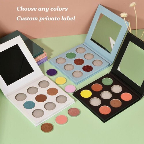9 Colors High Pigmented Eyeshadow Choose any Colors Matte Shimmer Glitter Makeup Palette Kit Custom Private label