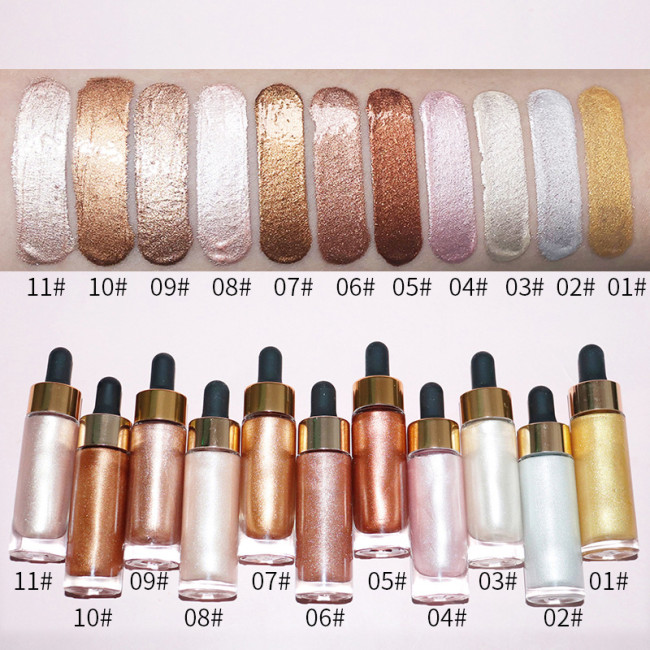 Drivworld Makeup 11 Color Repair and Highlight Liquid, Brightening Liquid, Three-Dimensional Repair Foundation, can be used as eyeshadow with logo customization / OEM