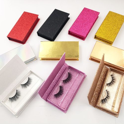 wholesale eyelashes packaging box custom logo fake 3d mink lashes boxes faux cils strip diamond magnetic case empty