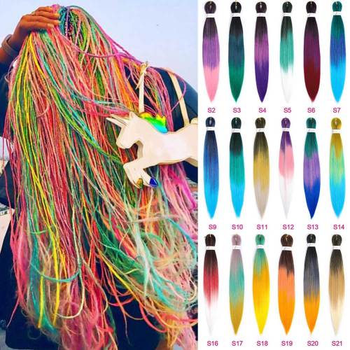 Pre Stretched Braiding Hair Ombre Synthetic Braids Wholesale Easy Professional Braid Hair For Women Yaki Texture Hair Extensions