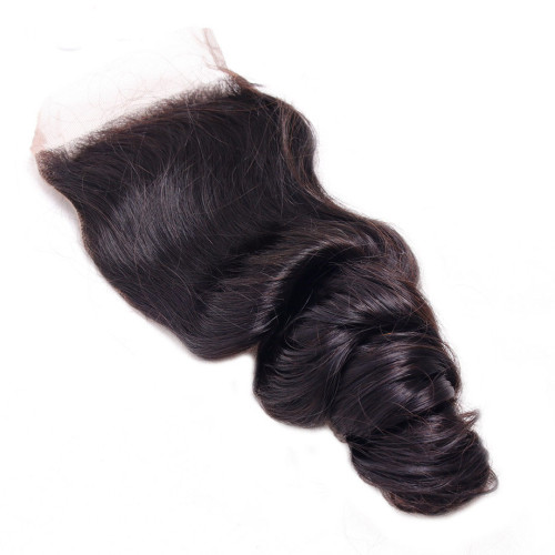 Brazillian human hair Loose Wave 4*4'' Lace Closure 发块