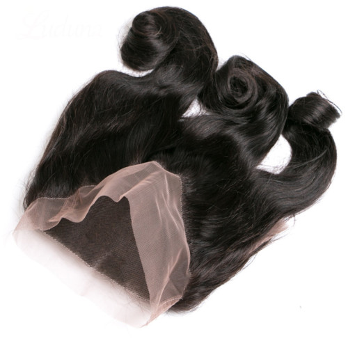 9A Brazilian Human Hair Loose Wave 360 Lace Frontal Closure