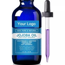 Drivworld Organic Jojoba Oil 100% Pure Moisturizing Oil for Face Hair Skin & Nails Natural Cold Pressed Hexane private label