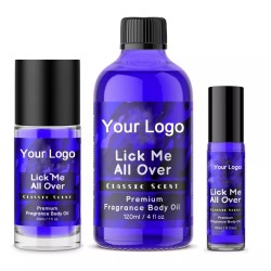 Drivworld 2022 Lick Me All Over Perfume Oil, from 0.33oz Roll On - 4oz Glass Bottle by WagsMarket with Your logo / Private label
