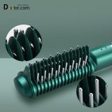 Rechargeable 2 in 1 Hair Straightener Brush Hair Curler Comb
