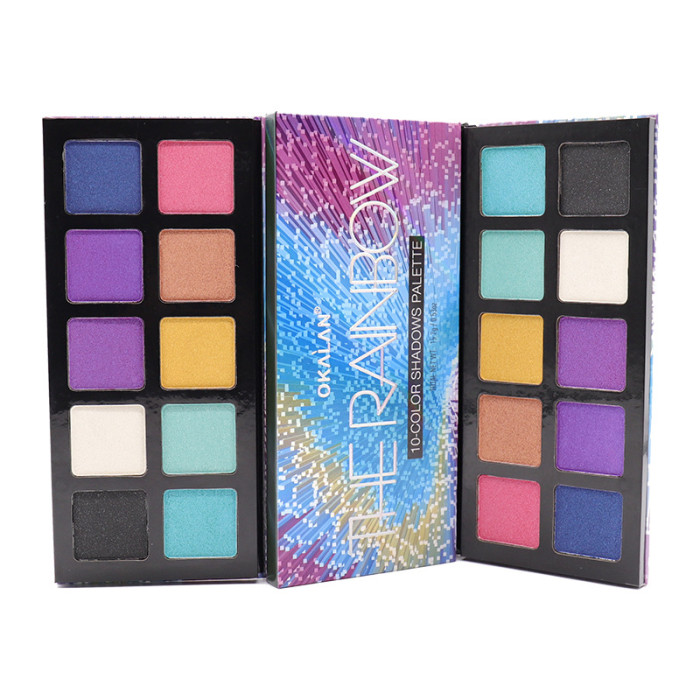 Europe, Karan, Europe and America cross border hot money candy color 10 color eye shadow plate naked color paper eye shadow