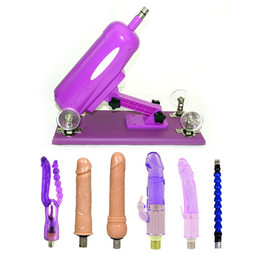 Powerful Sex Machine Purple with 5 Dildo